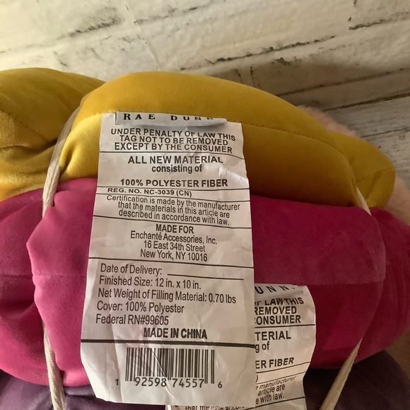 Rae Dunn Set of 3 Heart Shaped Pillows - Picture 7 of 7